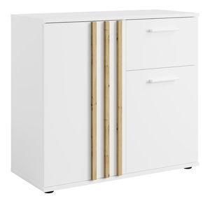 Komoda Tullin 4 (bílá + dub artisan)