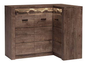 Skříňka Indie 15 (s LED osvětlením) (jasan tmavý)