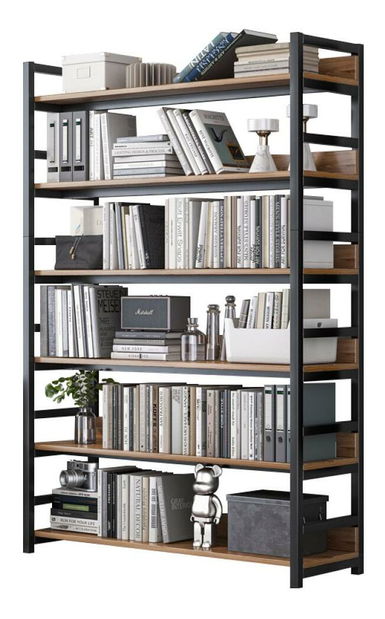 Regál Jandes 2 (dub tmavý + černá)