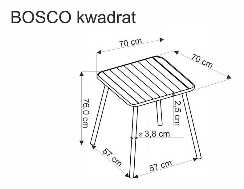 Zahradní stůl Basto 2 (bílá) (pro 2 osoby)