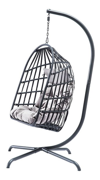 Závěsné křeslo Remako (černá + krémová)