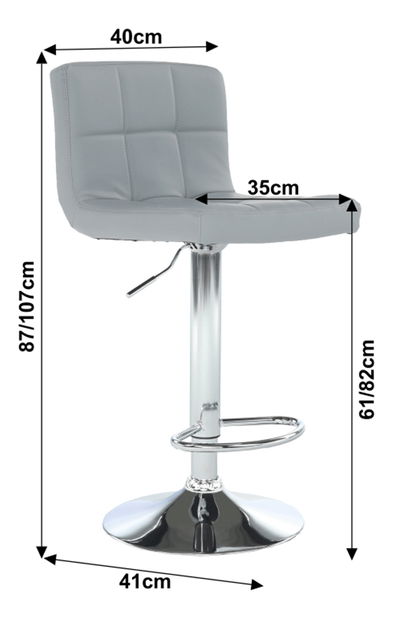 Barová židle Kaisa (šedá)