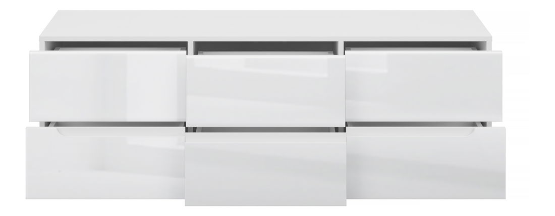 TV stolek Yuko (bílá lesklá)