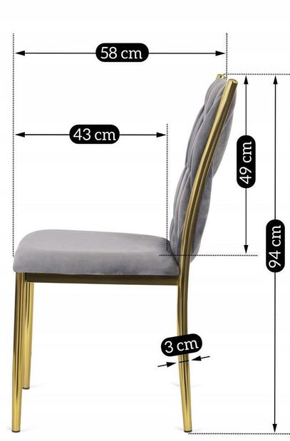Jídelní židle Deboladas (šedá)