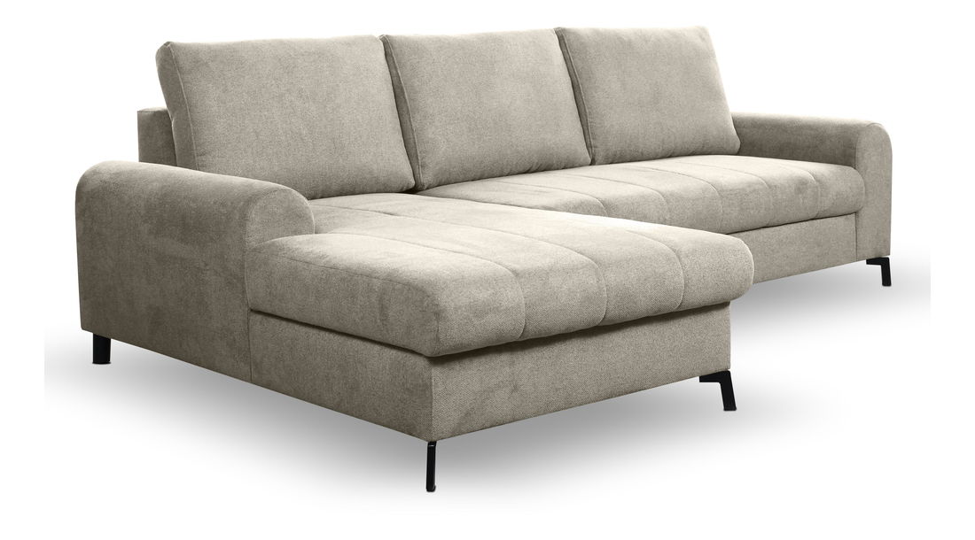 Rohová sedací souprava Akitu (šedohnědá) (L)