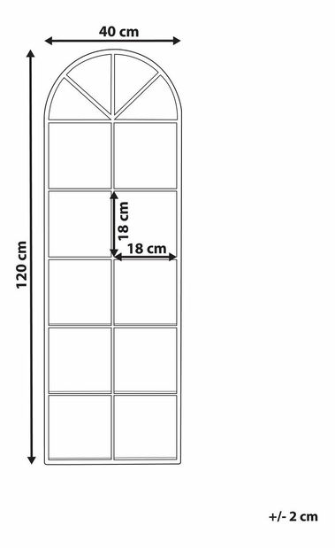 Nástěnné zrcadlo Brome (černá)