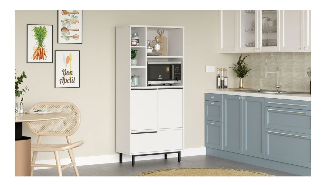 Kuchyňská skříňka Otto 9 A (bílá + černá)