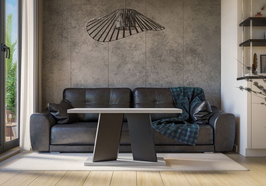 Konferenční stolek Mulnu (světle šedá + černá)