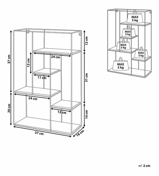 Regál Laura (světlé dřevo)
