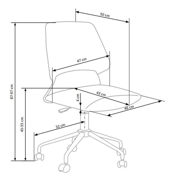 Kancelářská židle Skate (ružová)