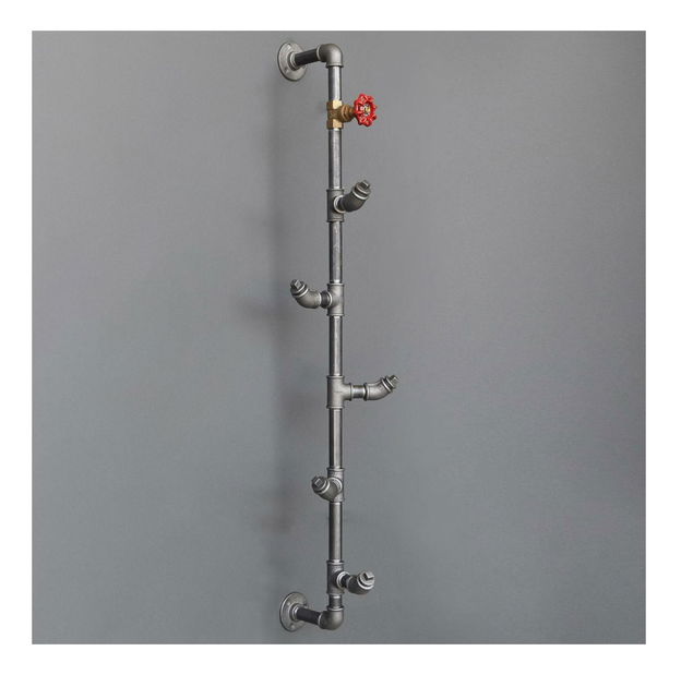 Nástěnný věšák Dupone 7 (černá + zlatá)