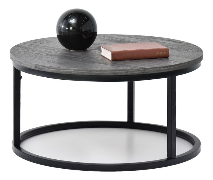 Konferenční stolek Kolja Stolek S (šedý dub + černá)