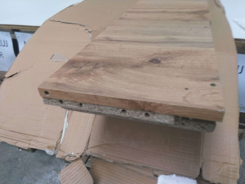 Manželská postel 160 cm Michigin (dub wotan) (s úložným prostorem) *bazar