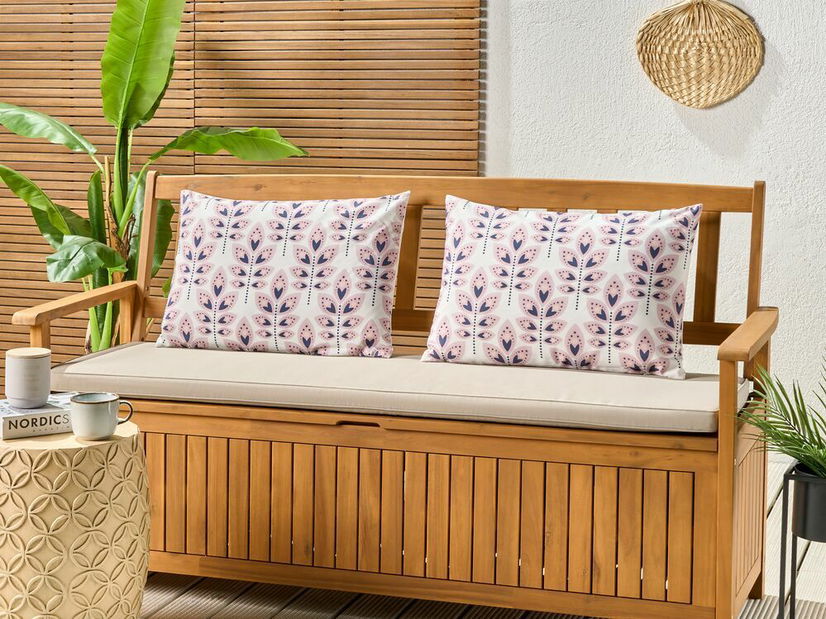 Sada 2 ozdobných polštářů 40 x 60 cm Torret (béžová)