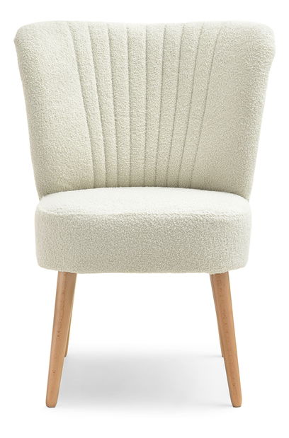 Relaxační křeslo Dintieno (krémová + dub)