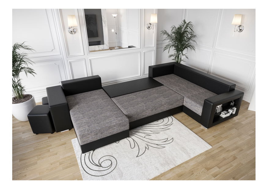 Rohová sedací souprava Kin (zelená) (L)