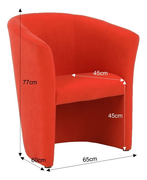 Křeslo Cubali Micro oranžová