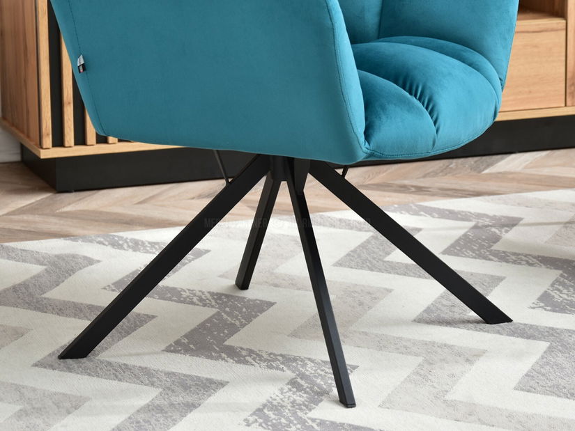 Křeslo Kikino (tyrkysová + černá)