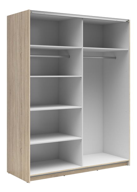 Šatní skříň s posuvnými dveřmi BRW Tetrix 33 (dub sonoma) (se zrcadlem)