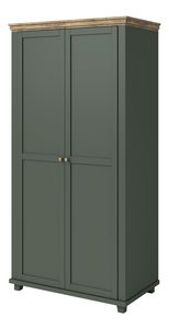 Šatní skříň Elvina S ZJU18 (zelená + dub lefkas tmavý)