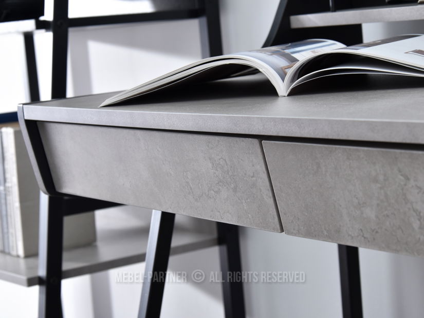 PC stolek Borge (beton + černá)