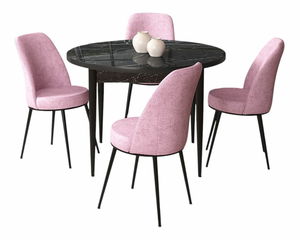 Jídelní set Torra (ořech barokní + kouřová) (pro 4 osoby)