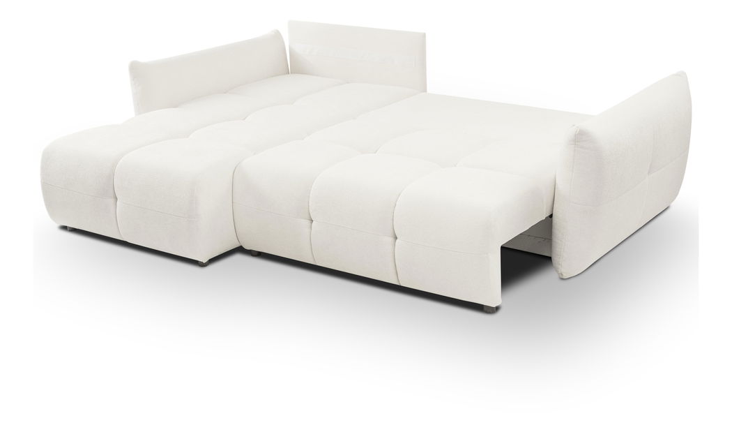 Rohová sedací souprava Basical (bílá) (L)