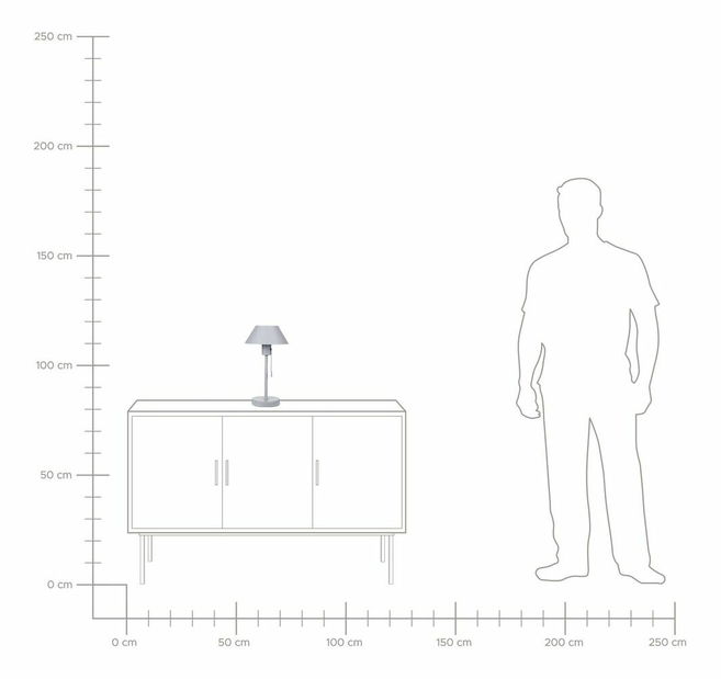 Stolní lampa Camila (šedá)