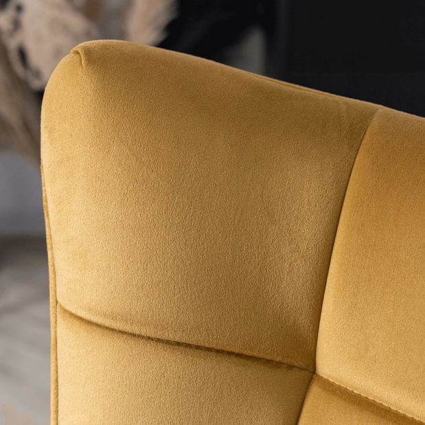 Houpací křeslo Jasusas (hořčicová)