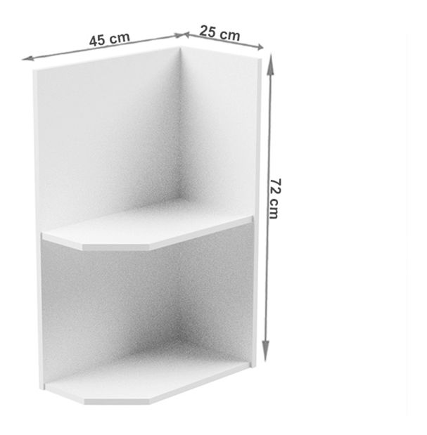 Dolní kuchyňský regál D25PZ Aurellia (bílá) (P)