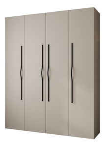 Šatní skříň 200 cm Carmela 40-2 (kašmír + černá)