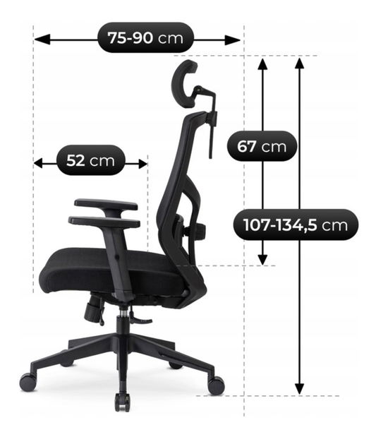  Kancelářská židle Benno (černá)