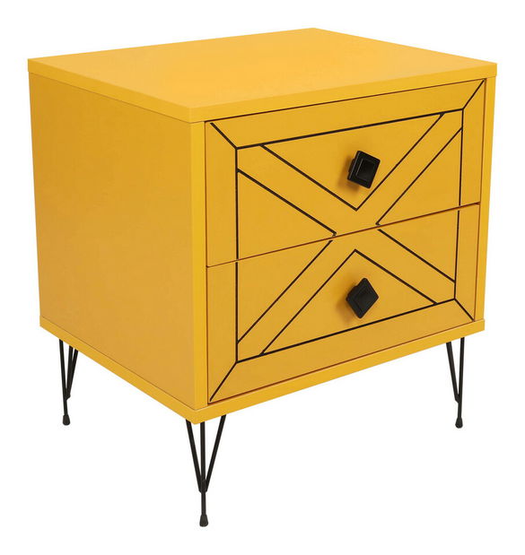 Noční stolek Luana (žlutá)