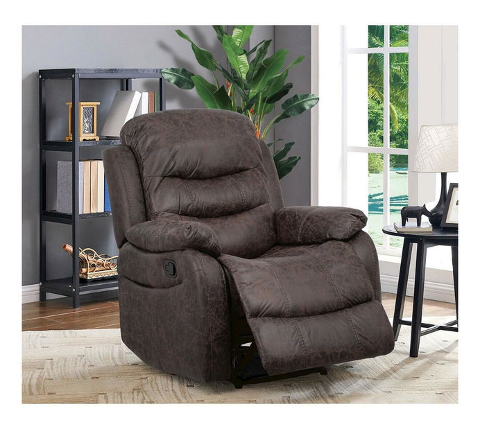 Polohovací křeslo Troquelados (hnědá)