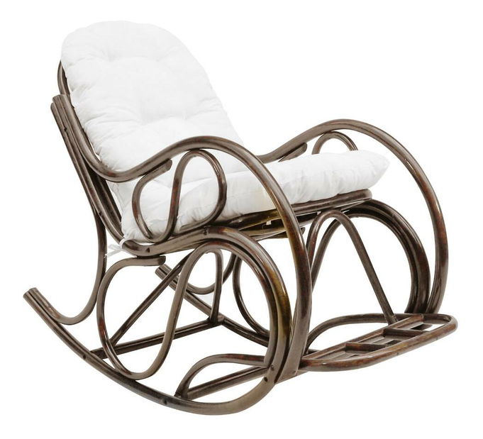 Houpací křeslo Agate (tmavě hnědá + béžová)