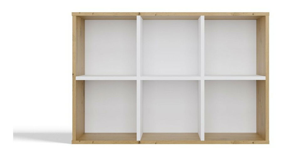 Regál Metros 1 (dub artisan + bílá)