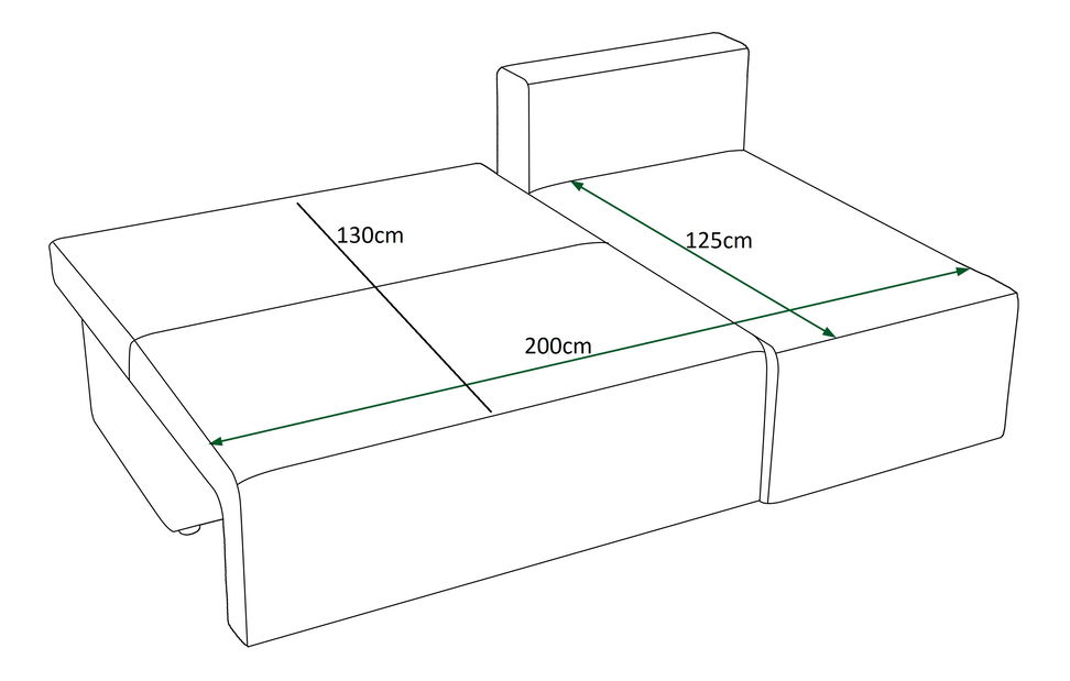Rohová sedací souprava Mirage Sed (mátová) (P)