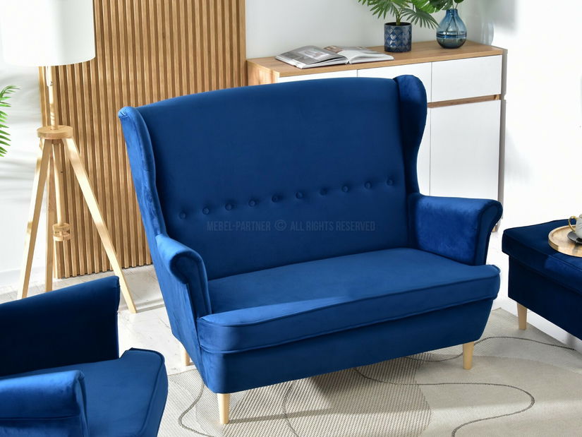 Pohovka dvousedačka ve tvaru ušák Muriera (bílá)