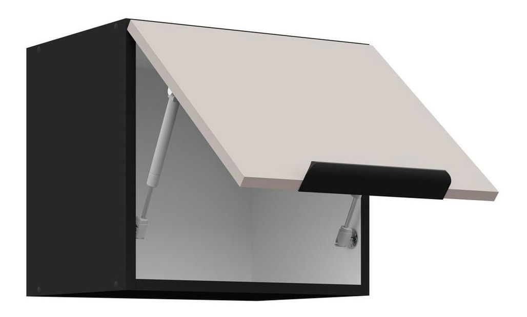 Horní kuchyňská skříňka Aaron 40 GU-36 1F (černá matná + kašmír)