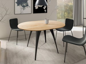 Jídelní stůl Izzy 100 (černá + dub craft zlatý)