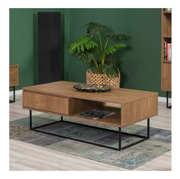 Sada nábytku do obývacího pokoje Laxi 11 (ořech + černá)