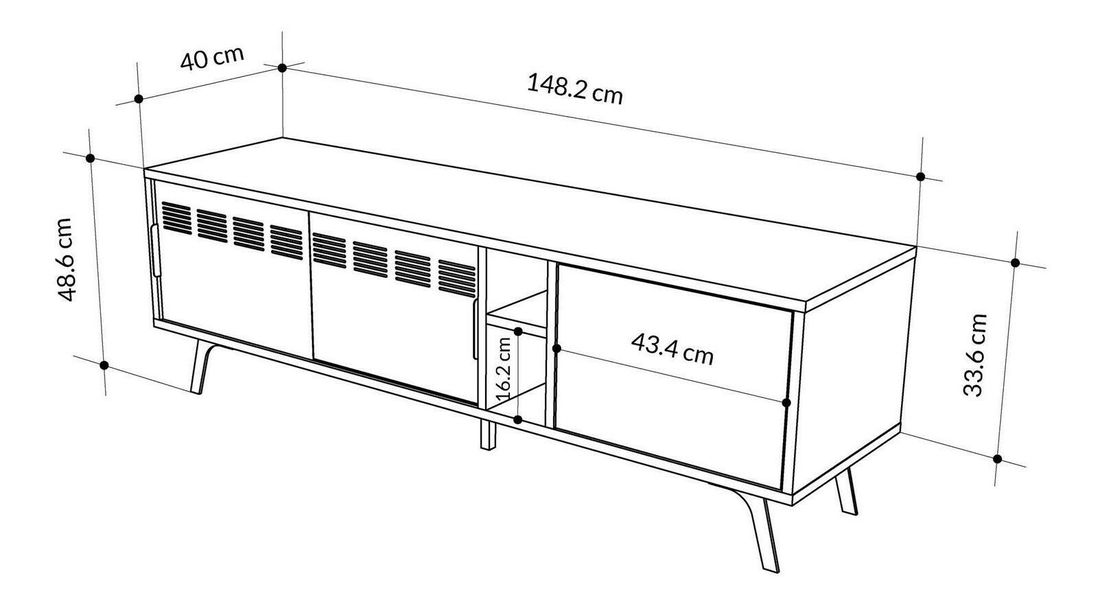 TV stolek/skříňka Lalia (dub safírový)