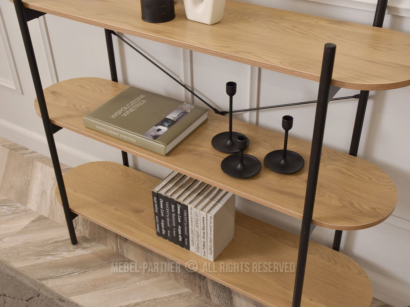 Konzolový stolek Inge (dub + černá)