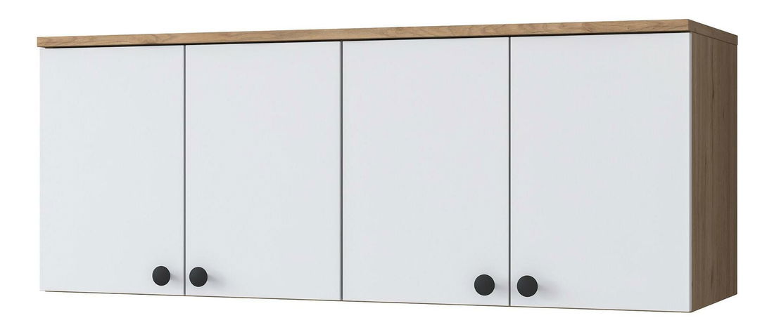 Závěsná skříňka Bivake 1 (ořech + bílá)