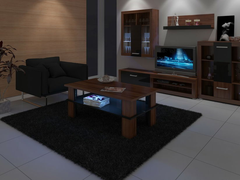 Konferenční stolek Fernhill 2 (švestka + lesk černý)