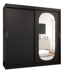 Šatní skříň 200 cm Ronny (černá)