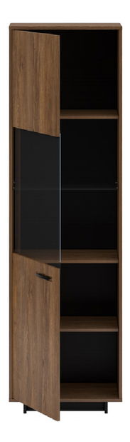 Vitrína Diram A1 (dub bolzano + černá) (L)