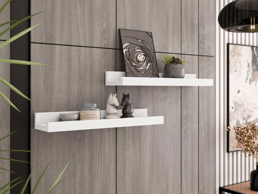 Set 2 ks poliček Daphir (bílá)