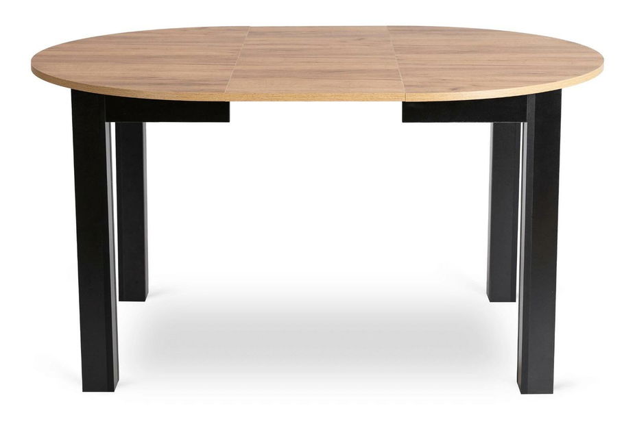 Rozkládací jídelní stůl Hernando (dub craft zlatý + černá) (pro 4-6 osob)