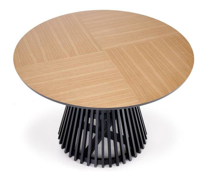 Jídelní stůl Myanmar (dub přírodní + černá)